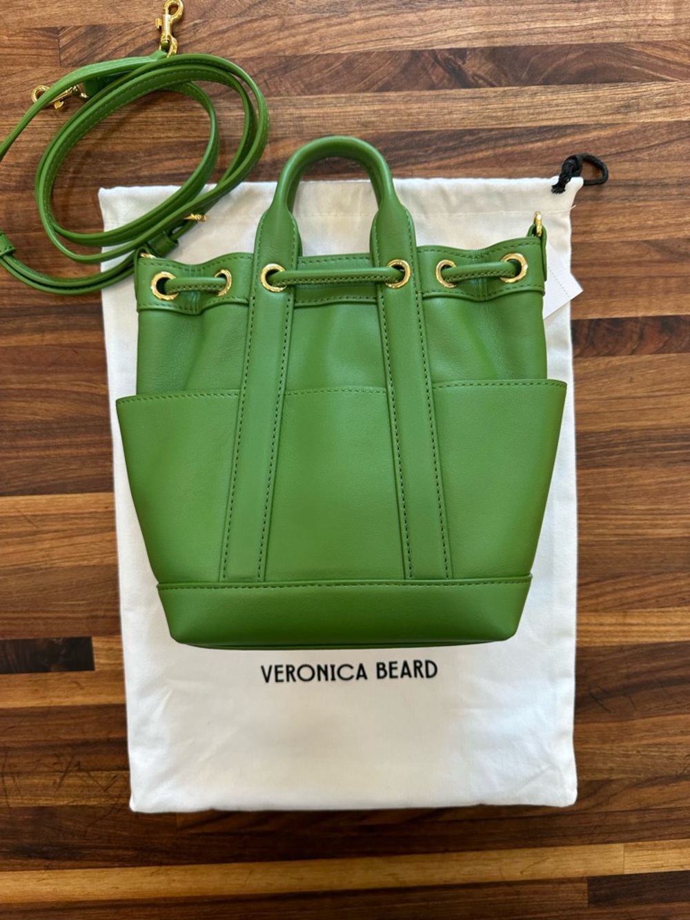 NWT - Veronica Beard - Mini Goody Bag - in Lemon Grass Green - Picture 2 of 15